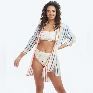 Summer Salt The Short Effortless Shirtdress Cover-Up size small.